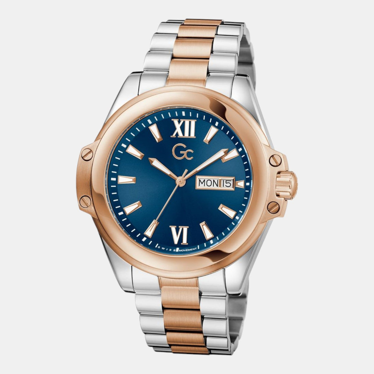 Bolt Men Quartz Blue Dial Analog Stainless Steel Watch Z60001G7