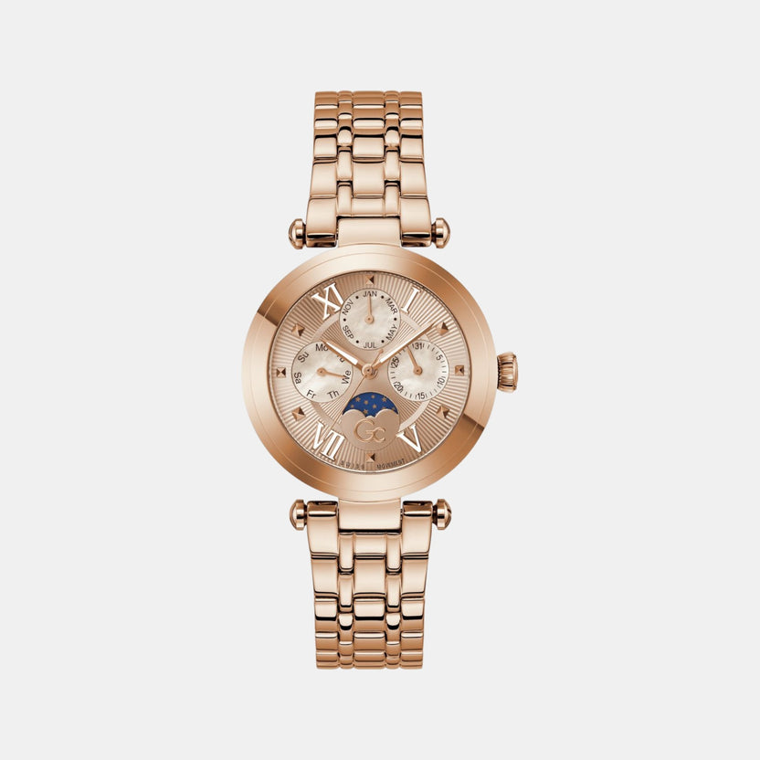 Topchic Women Quartz Rose Gold Dial Multi-Function Stainless Steel Watch Z62003L3