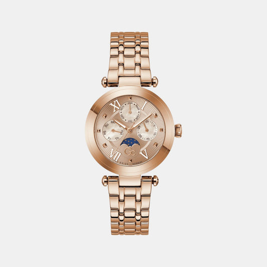 Topchic Women Quartz Rose Gold Dial Multi-Function Stainless Steel Watch Z62003L3