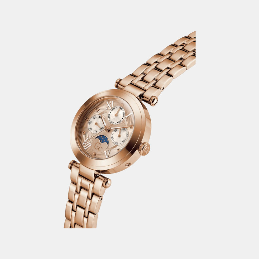 Topchic Women Quartz Rose Gold Dial Multi-Function Stainless Steel Watch Z62003L3