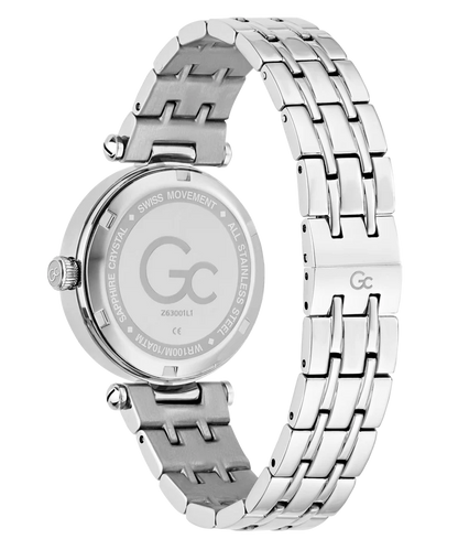 Gc TopChic Mid Size Metal Stainless Steel White Dial Womens Watch Z63001L1