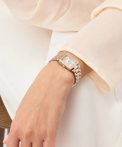 Gc Plaza Mini Small Size Metal Rose Gold Stainless Steel White Dial Womens Watch Z71005L3