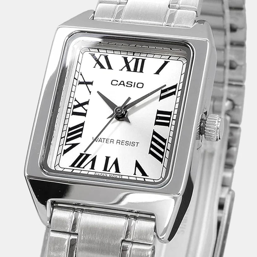 Casio Enticer Women Quartz Silver Dial Analog Stainless Steel Watch A2282