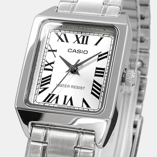 Casio Enticer Women Quartz Silver Dial Analog Stainless Steel Watch A2282