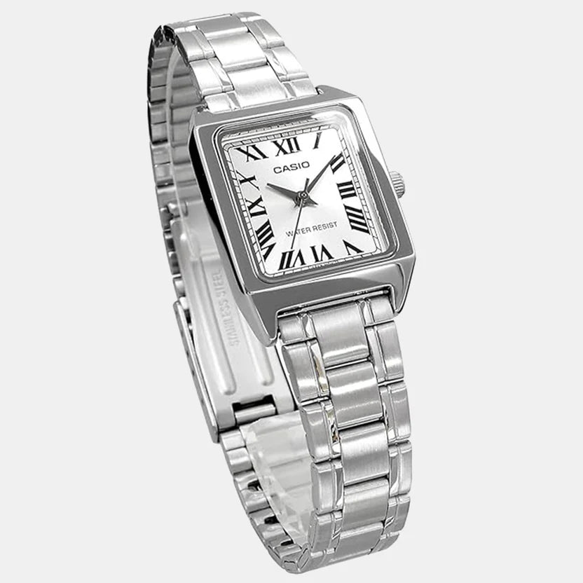 Casio Enticer Women Quartz Silver Dial Analog Stainless Steel Watch A2282