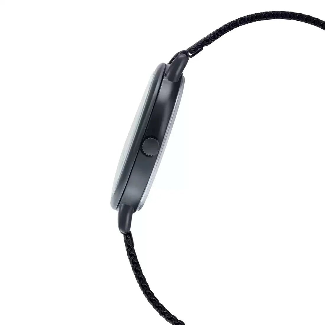 Casio Enticer Black Analog Stainless Steel Mesh Band, LTP-E413MB-1ADF-A1798