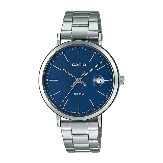 Casio Enticer Silver Analog Stainless Steel Band, MTP-E175D-2EVDF-A1832