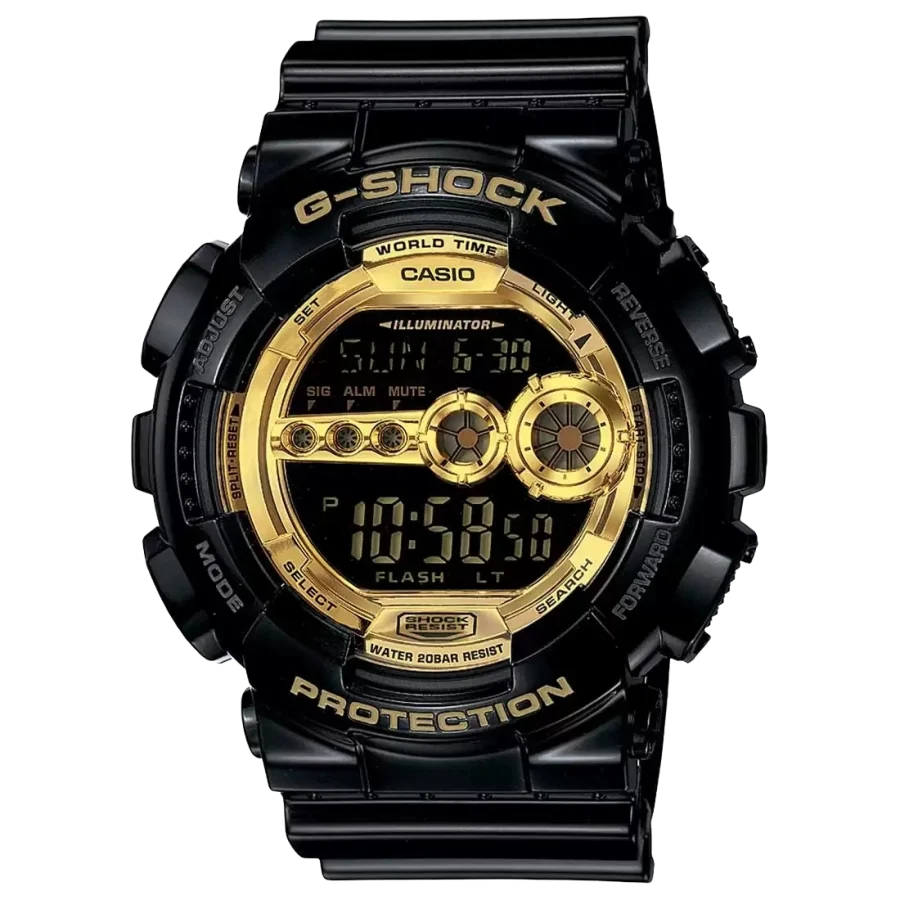 G-Shock Men Quartz Gold Dial Digital Resin Watch G340