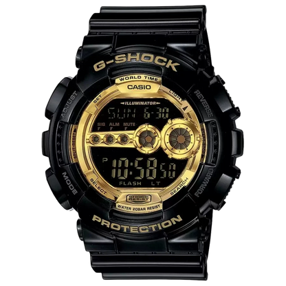 G-Shock Men Quartz Gold Dial Digital Resin Watch G340