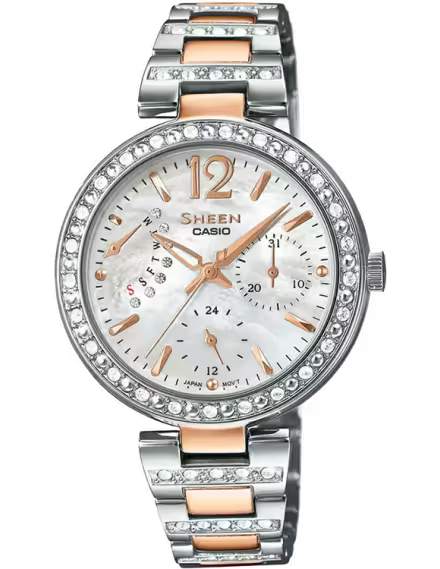 Casio Sheen Analog Silver Dial Women's Watch-SHE-3043SG-7AUDR (SX161)