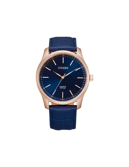 CITIZEN Leather Quartz Analog Blue Dial Men Watch-Bh5003-00L, Blue Band