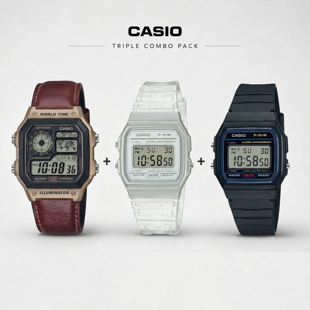 Casio Royal AE-1200WHL-5AVDF And F-91W Series (Combo)