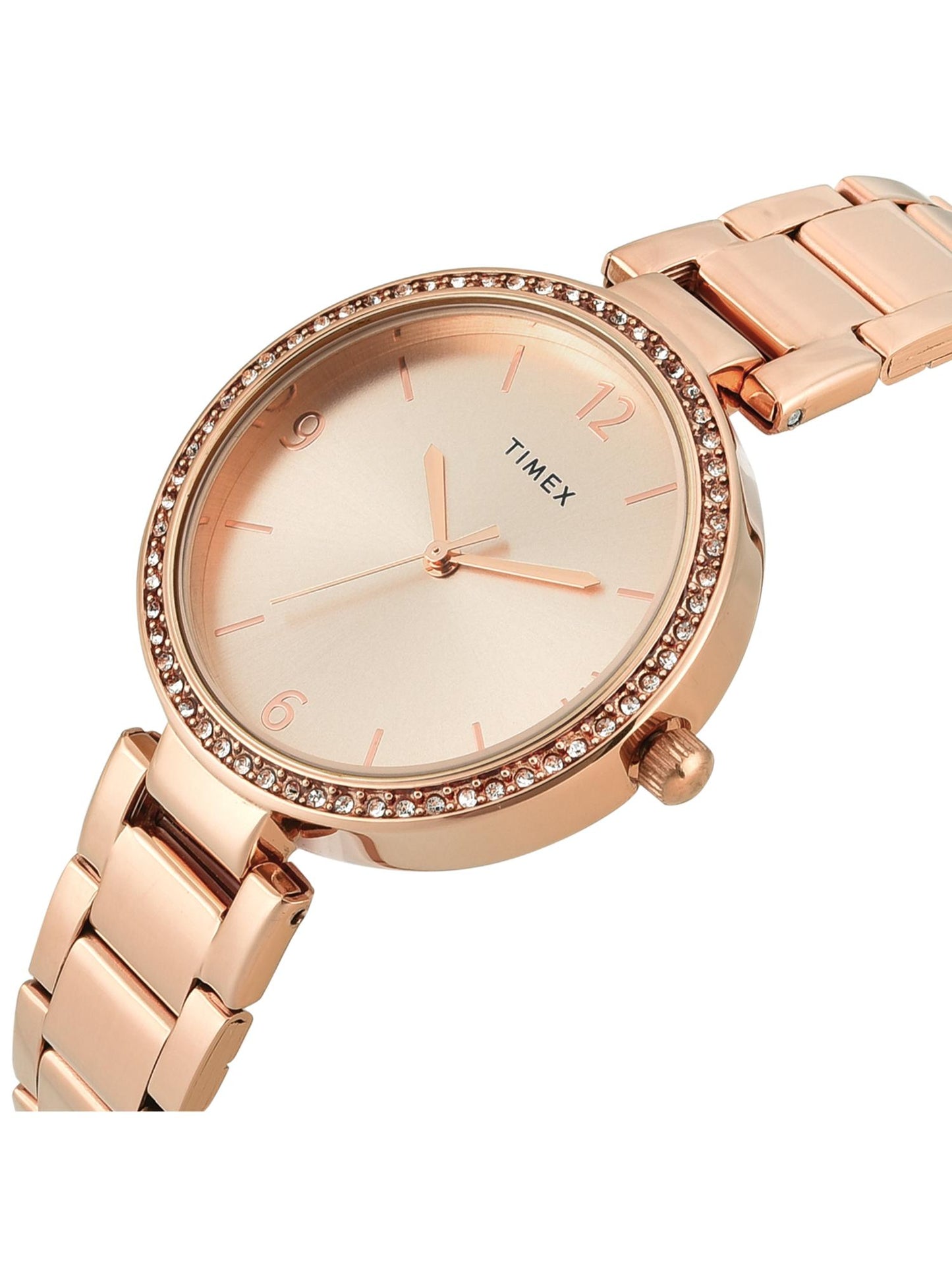 Timex Trendline Round 21mm Rose Gold Dial Analog Women Watch - TWEL18718
