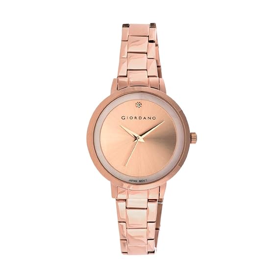 Giordano Analogue Rose Gold Dial Women's Watch-GD-2180C-22