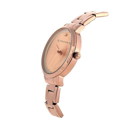 Giordano Analogue Rose Gold Dial Women's Watch-GD-2180C-22
