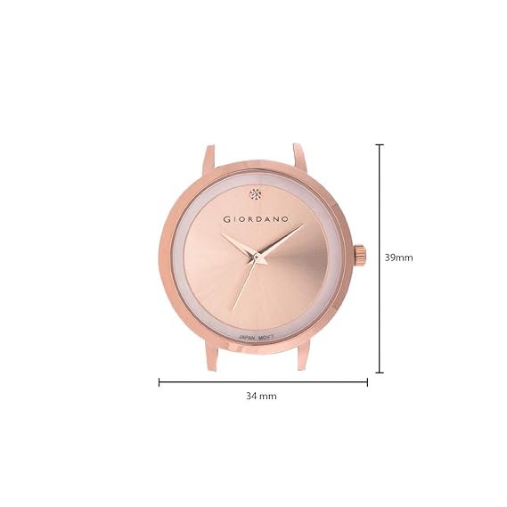 Giordano Analogue Rose Gold Dial Women's Watch-GD-2180C-22