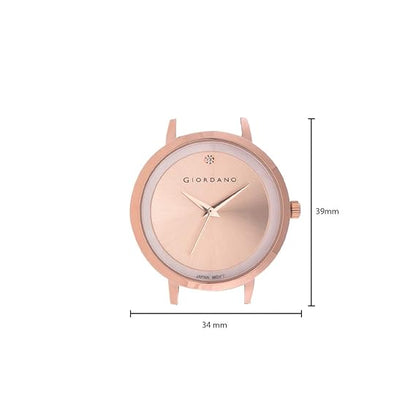 Giordano Analogue Rose Gold Dial Women's Watch-GD-2180C-22