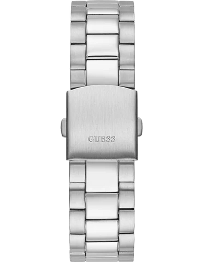 GUESS Stainless Steel Analog Black Dial Men's Watch-Gw0542G1, Band Color:Silver