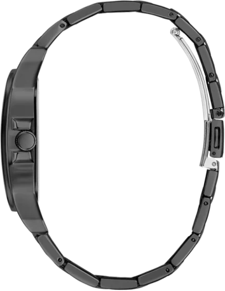 GUESS Men Black Square Stainless Steel Dial Analog Watch- GW0631G2