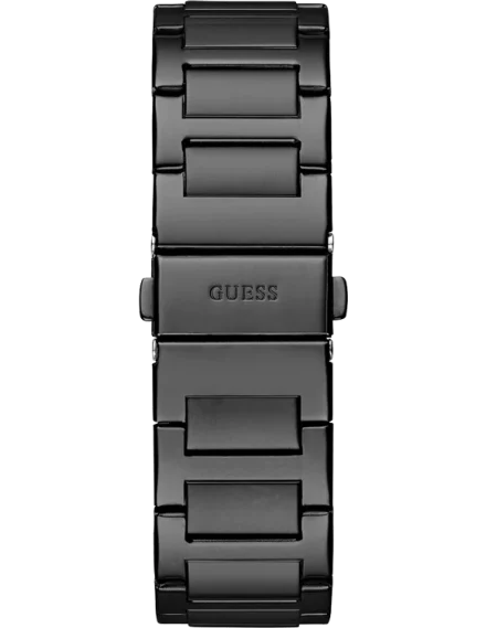 GUESS Men Black Square Stainless Steel Dial Analog Watch- GW0631G2