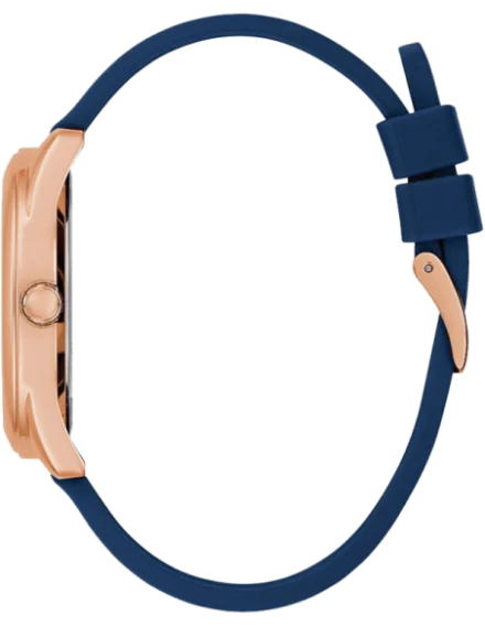 GUESS Leather Analog Rose Gold Dial Women's Watch-Gw0665L2