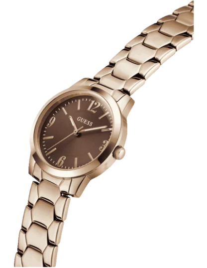 GUESS Round 34mm Brown Dial Analog Women Watch - GW1028L4