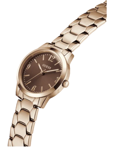 GUESS Round 34mm Brown Dial Analog Women Watch - GW1028L4