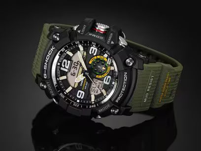 Casio G-Shock GG-1000-1A3DR Black Analog-Digital Dial Green Resin Strap Men's Watch Mud Resistant Shock Resistant G662