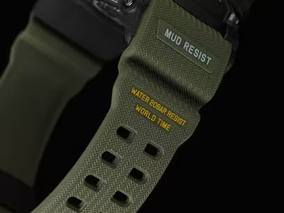 Casio G-Shock GG-1000-1A3DR Black Analog-Digital Dial Green Resin Strap Men's Watch Mud Resistant Shock Resistant G662