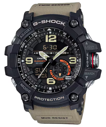 Casio G-Shock GG-1000-1A5DR Black Analog-Digital Dial Brown Resin Strap Men's Watch Mud Resistant Shock Resistant G661