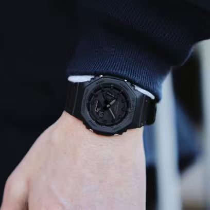 Casio G-Shock GA-2100-1A1DR Black Analog-Digital Dial Black Resin Strap Men's Watch Shock and 200M Water Resistant G987