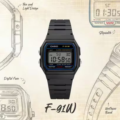 Casio Royal AE-1200WHL-5AVDF And F-91W Series (Combo)