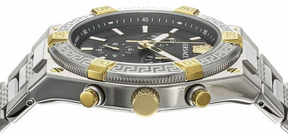 Versace Men's Watch 46mm Black Silver VESO01123