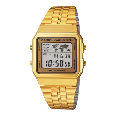 CASIO VINTAGE GOLDEN UNISEX WATCH A500WGA-9 (D134)
