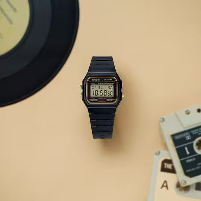 Casio Youth F-91WG-9QDF Digital Clear Watch Unisex D165 X D359 (COMBO)