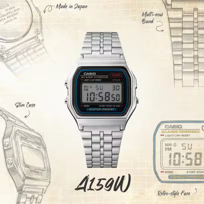 Casio Vintage Unisex Watch Digital A159WA-N1- D338