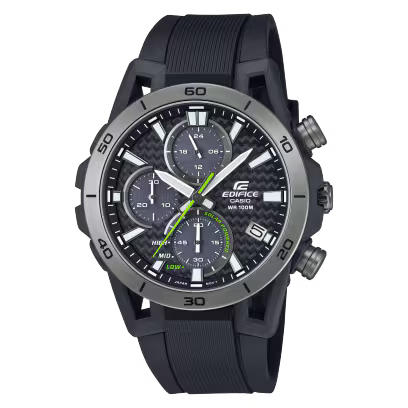Edifice Men Quartz Black Dial Chronograph Resin Watch ED630