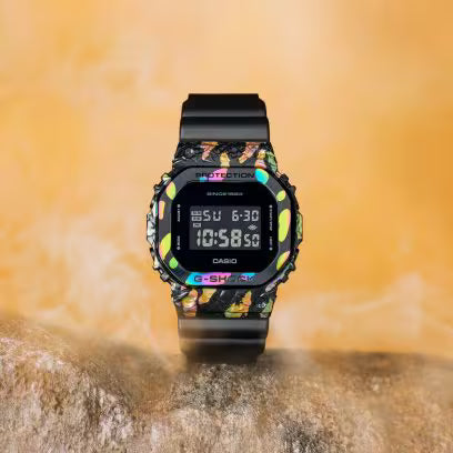 Casio G-Shock GM-5640GEM-1DR Multi-Coloured IP Digital Dial Translucent Resin Strap Men's Watch Shock Resistant Limited Edition G1348