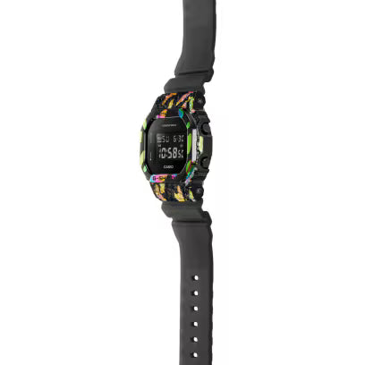 Casio G-Shock GM-5640GEM-1DR Multi-Coloured IP Digital Dial Translucent Resin Strap Men's Watch Shock Resistant Limited Edition G1348