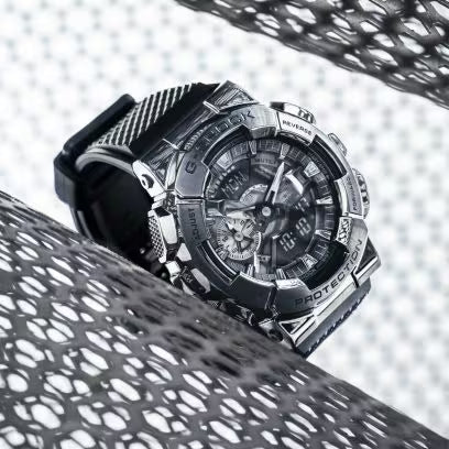 Casio Analog-Digital Gray Dial Men's Watch-GM-110BB-1ADR G1370