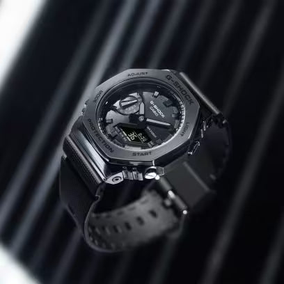Casio G-Shock GM-2100BB-1ADR Black IP Analog-Digital Dial Resin Strap Men's Watch Shock and 200M Water Resistant G1371
