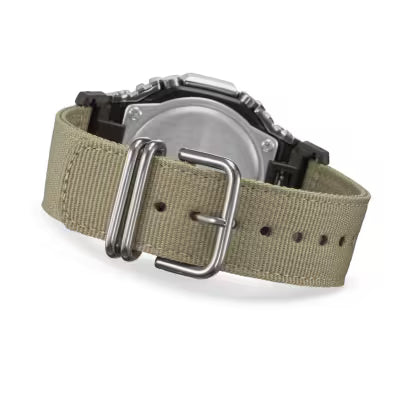 G-Shock Casio Gm-2100C-5Adr Black Analog-Digital Dial Brown Cloth Band Men's Watch Shock and 200M Water Resistant G1372