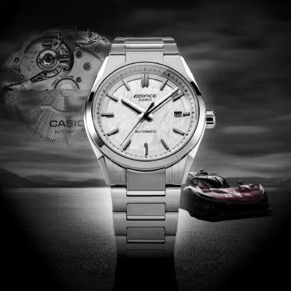 Casio White Dial Analog Automatic Watch For Mens EFK-110D-7A