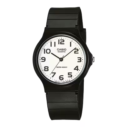 Casio Youth Black Resign Strap White Dial Unisex Watch MQ-24-7B2L(D2530)