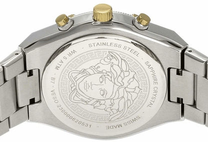 Versace Men's Watch 46mm Black Silver VESO01123