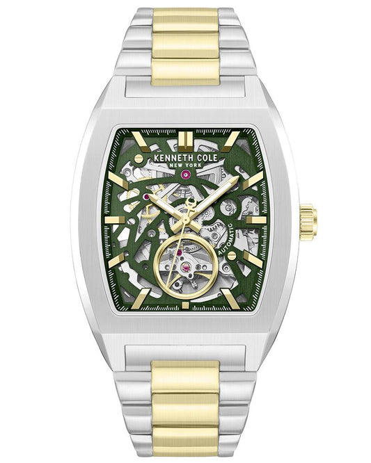 Aurora 40x52.5 mm Green Dial Stainless Steel Analogue Watch For Men - KCWGY0077506MNW