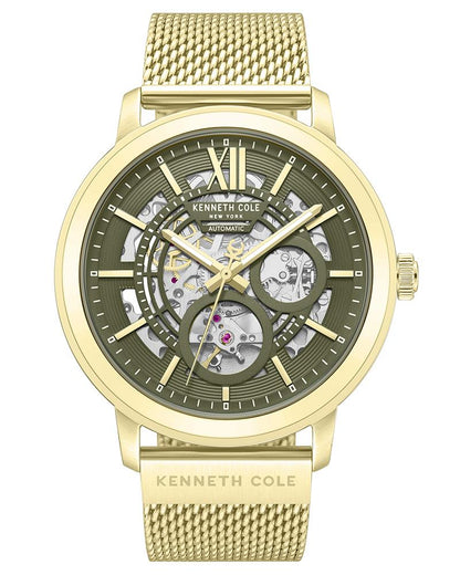 KENNETH COLE Aurora Stainless Steel Skeleton Analog Watch - KCWGY0081203MNW