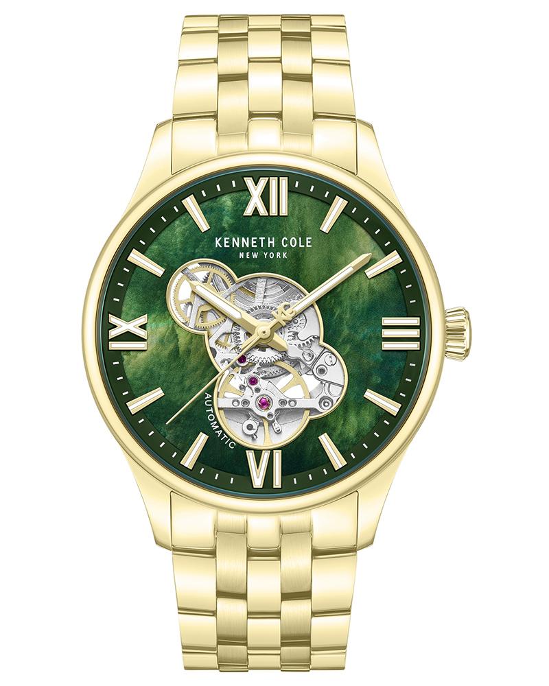 KENNETH COLE Aurora Stainless Steel Skeleton Automatic Watch - KCWGY0089105MNW