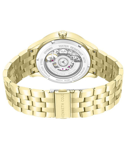 KENNETH COLE Aurora Stainless Steel Skeleton Automatic Watch - KCWGY0089105MNW