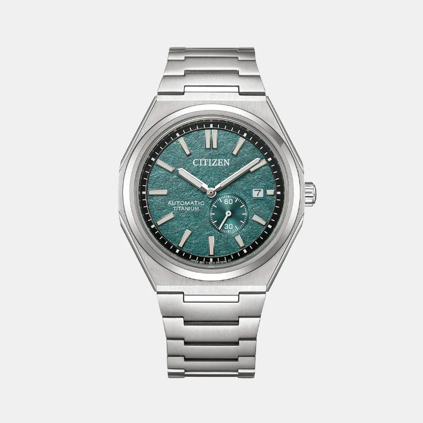 Citizen Zenshin Men Automatic Blue Dial Analog Stainless Steel Watch NJ0180-80X